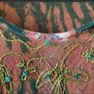 (NWOT) India Boutique “One Size” Multi-Colored Scarf Dress